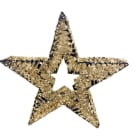 GIOCOPLAST NATALE - STELLA PRESTIGE GOLD CON 1800 GOCCE DI LED BIANCO CALDO E NASTRO, 80x80x12 cm, IP44