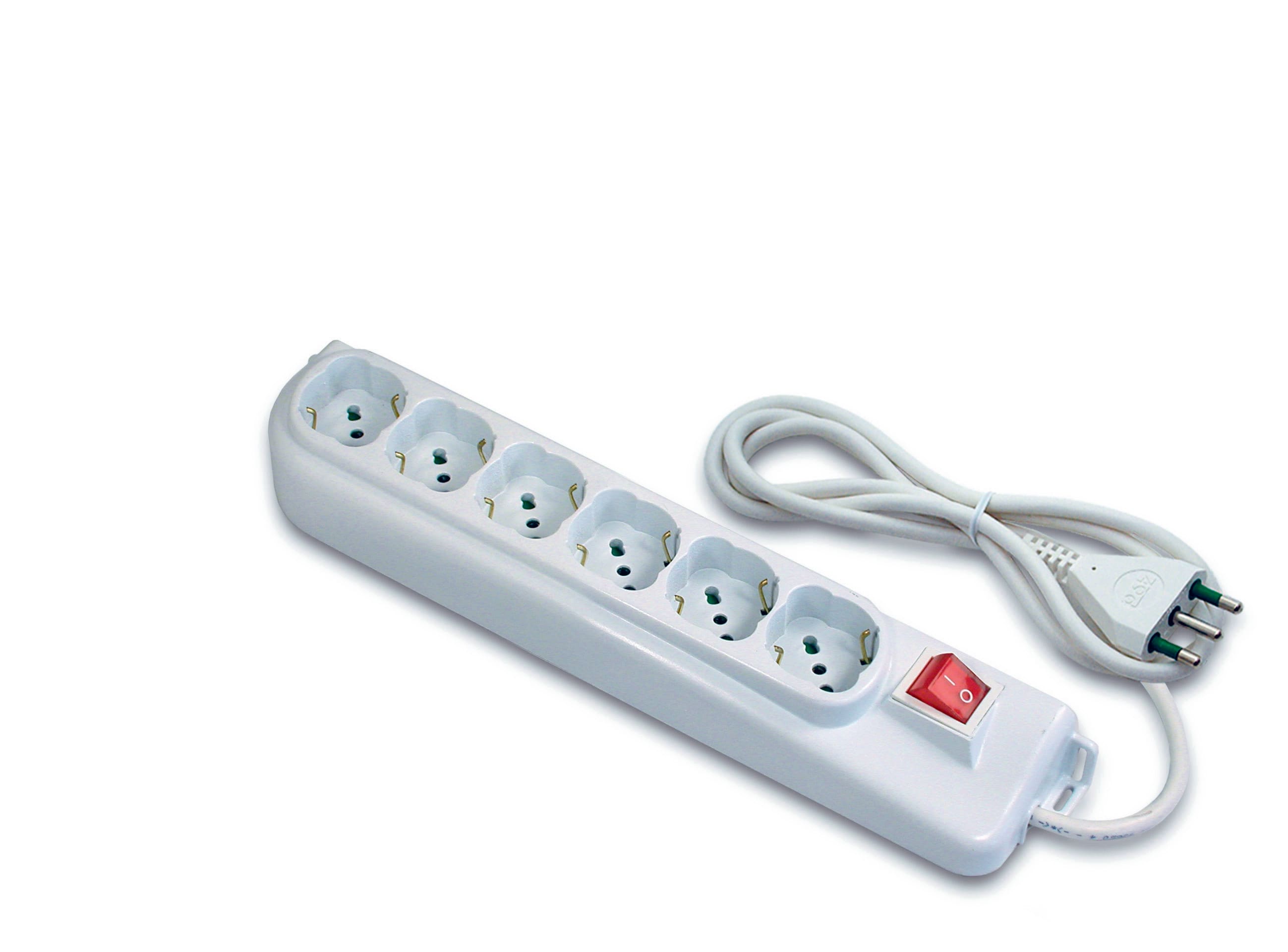 GIOCOPLAST NATALE - PRESA MULTIPLA 6 USCITE BIPASSO/SCHUKO