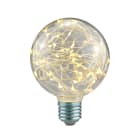 GIOCOPLAST NATALE - LAMPADINA CLEAR DESIGN CON GOCCE DI LED BIANCO CALDO G125 1,5W E27