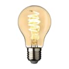 GIOCOPLAST NATALE - LAMPADINA VINTAGE DESIGN AMBRA A60 4W E27 CON SPIRALE LED BIANCO CALDO
