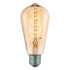 GIOCOPLAST NATALE - LAMPADINA VINTAGE DESIGN AMBRA ST64 4W E27 CON SPIRALE LED BIANCO CALDO