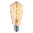 GIOCOPLAST NATALE - LAMPADINA VINTAGE DESIGN AMBRA ST64 4W E27 CON SPIRALE LED BIANCO CALDO