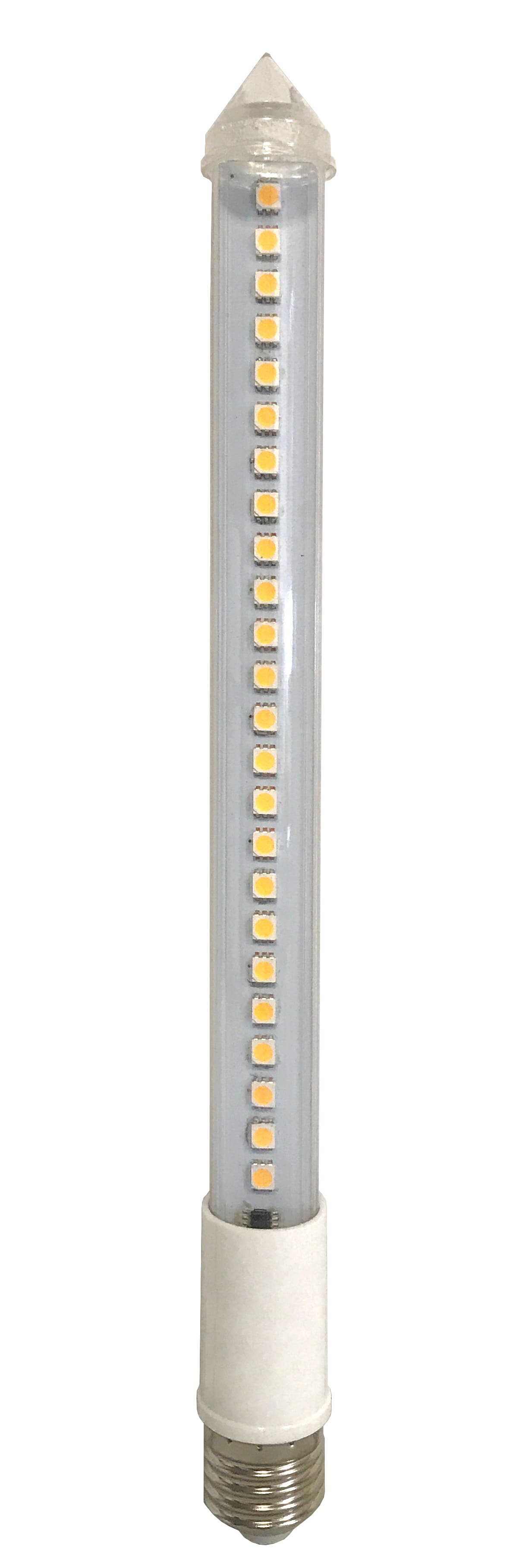 GIOCOPLAST NATALE - TUBO NEVICATA BIFACCIALE 30 CM, 48 LED BIANCO CALDO, ATTACCO E27, 220-230 VAC
