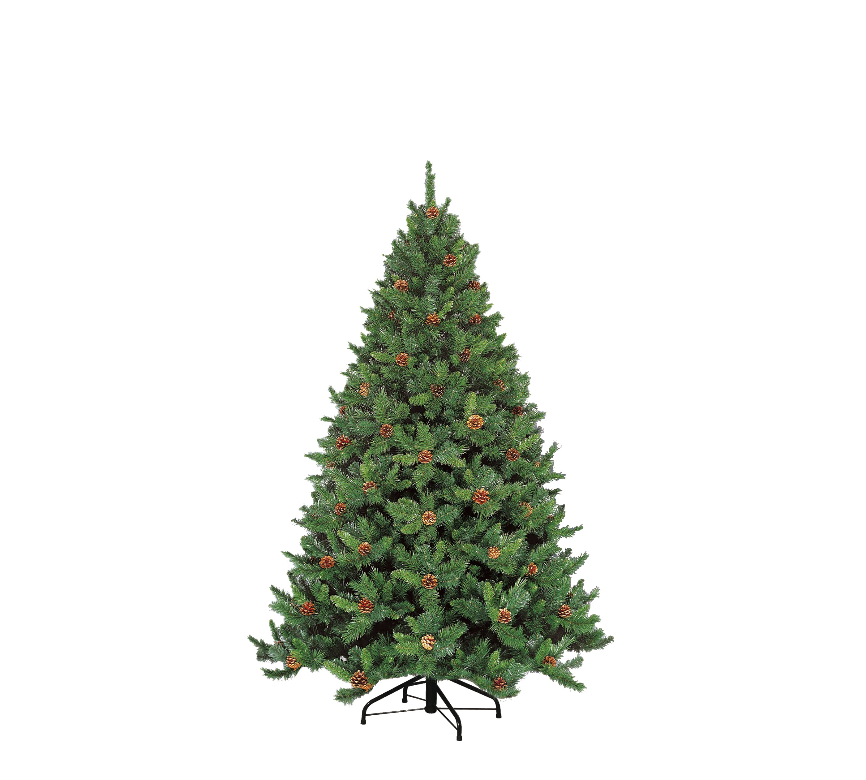 GIOCOPLAST NATALE - ALB. ''DIAMANTE DELLE DOLOMITI'' C/PIGNE CM.200 VERDE, 1.106 RAMI