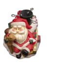 GIOCOPLAST NATALE - BASE PER ALBERO CON BABBO NATALE E RENNA 32,5X27,5X24,5CM