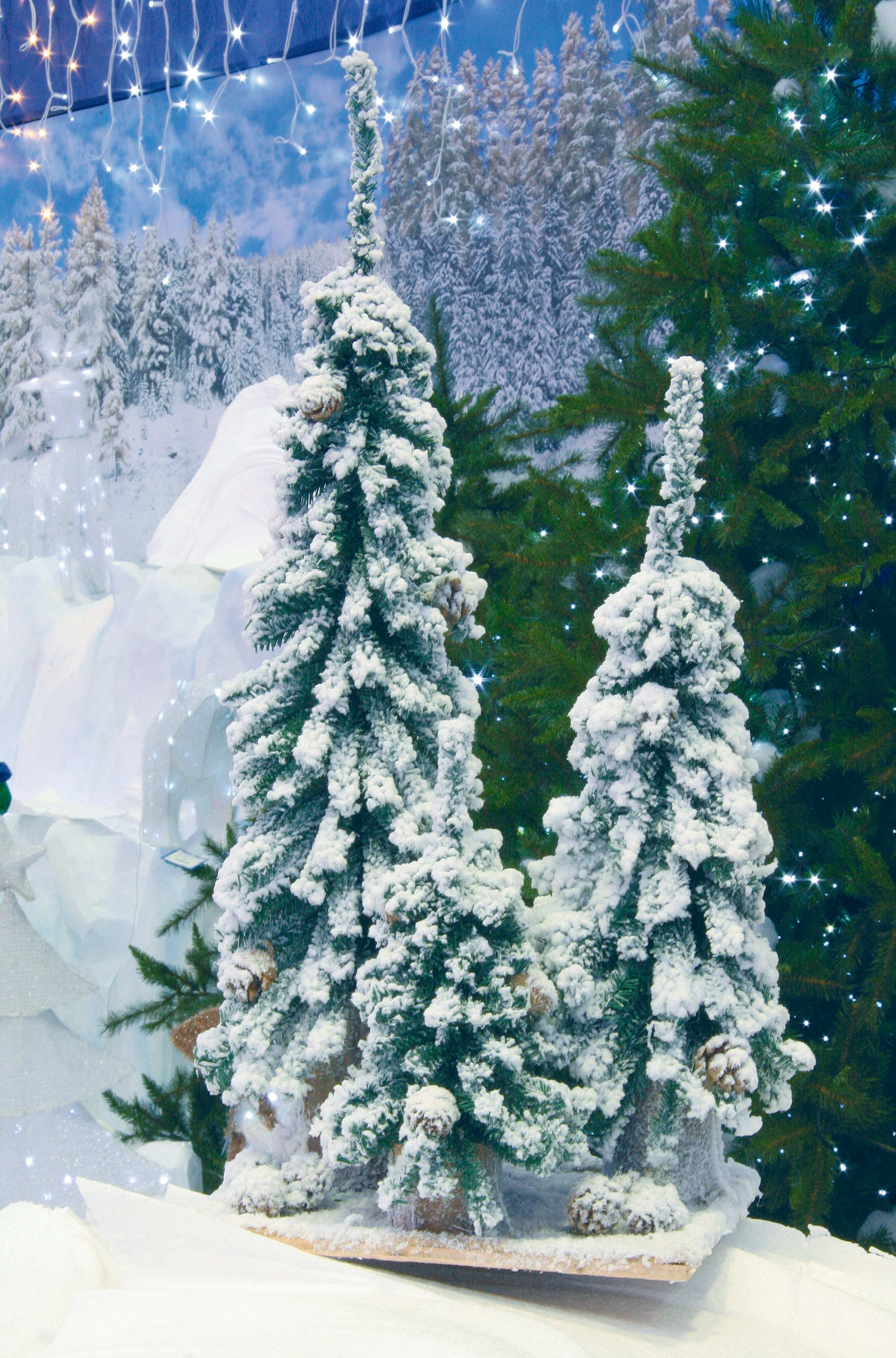 GIOCOPLAST NATALE - COMPOSIZIONE 3 ALBERINI INNEVATI