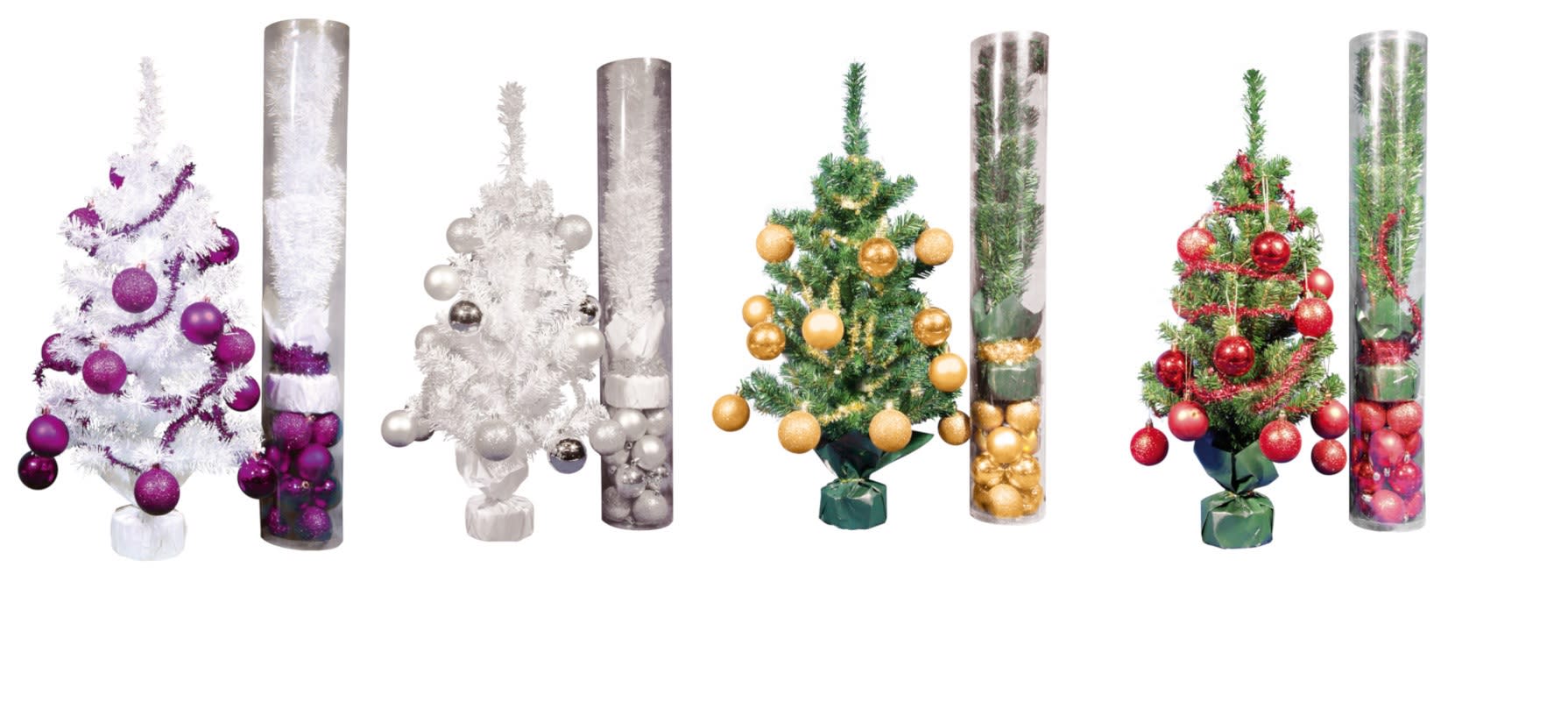 GIOCOPLAST NATALE - ALB. CM.60 C/KIT ADDOBBI: 12 SFERE PLASTICA D.50 E FILO, 6 ASS.