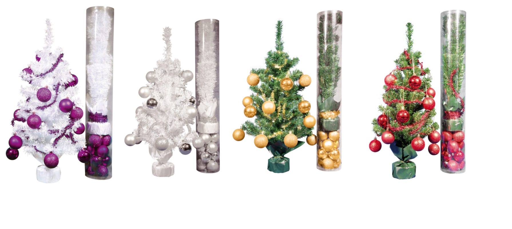 GIOCOPLAST NATALE - ALB. CM.60 C/KIT ADDOBBI: 12 SFERE PLASTICA D.50 E FILO, 6 ASS.