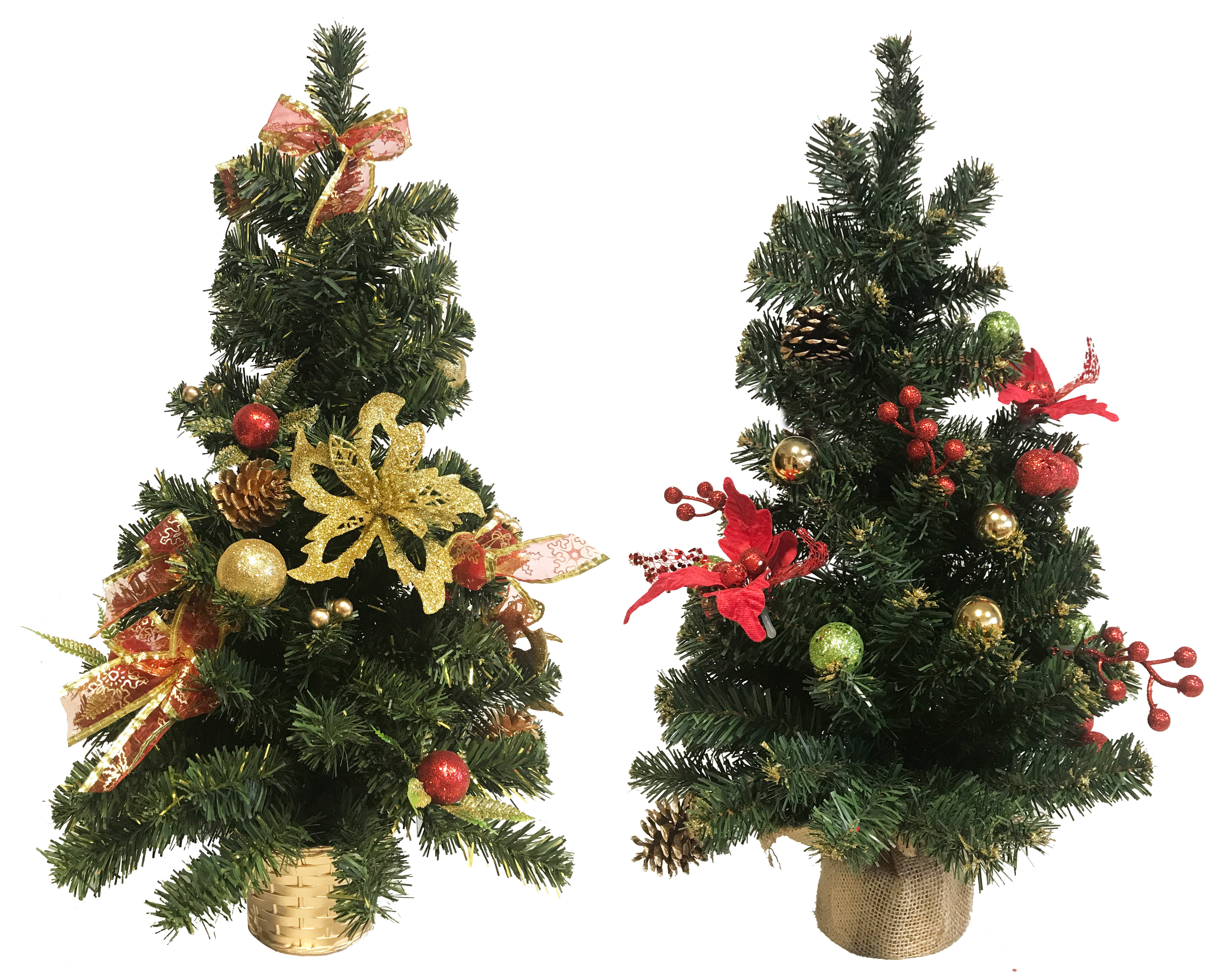 GIOCOPLAST NATALE - ALBERINO DECORATO ORO/ROSSO 50 CM, MOD. ASS.