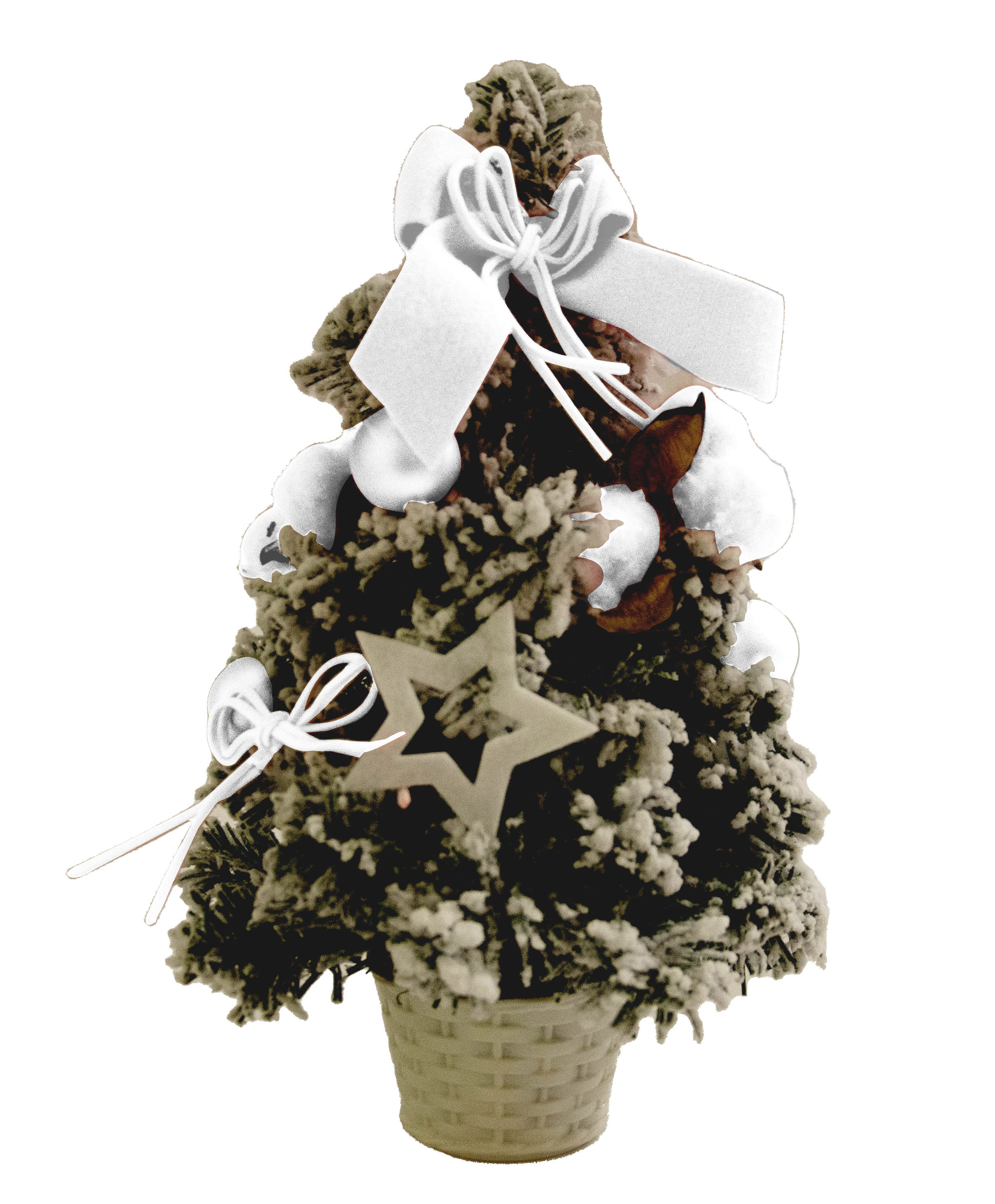 GIOCOPLAST NATALE - ALBERINO CON DECORI BIANCHI 30 CM