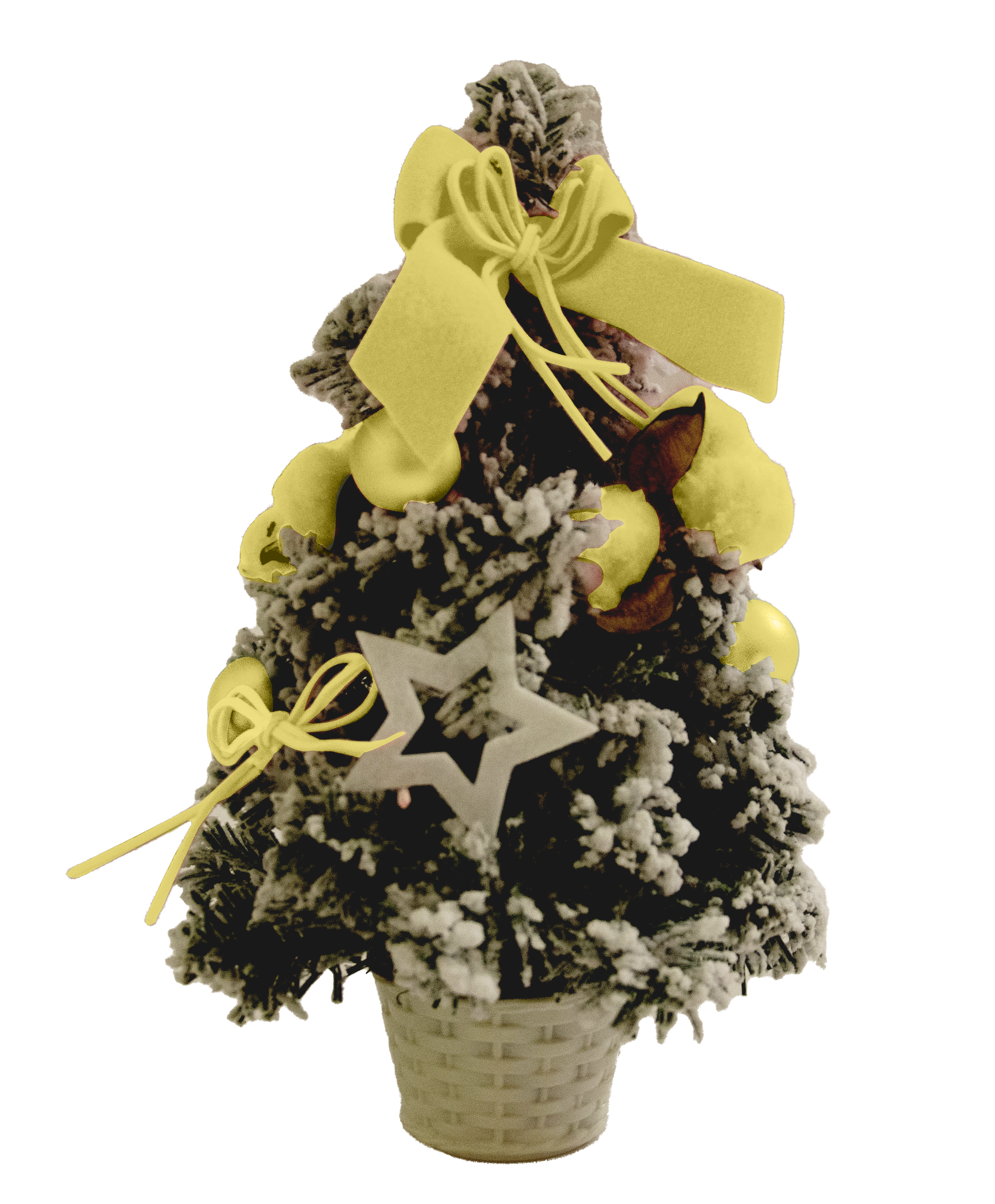 GIOCOPLAST NATALE - ALBERINO CON DECORI CHAMPAGNE 30 CM