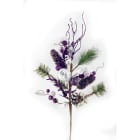 GIOCOPLAST NATALE - RAMO CM.68 DEC. PIGNE E RAMETTI GLITTER VIOLA