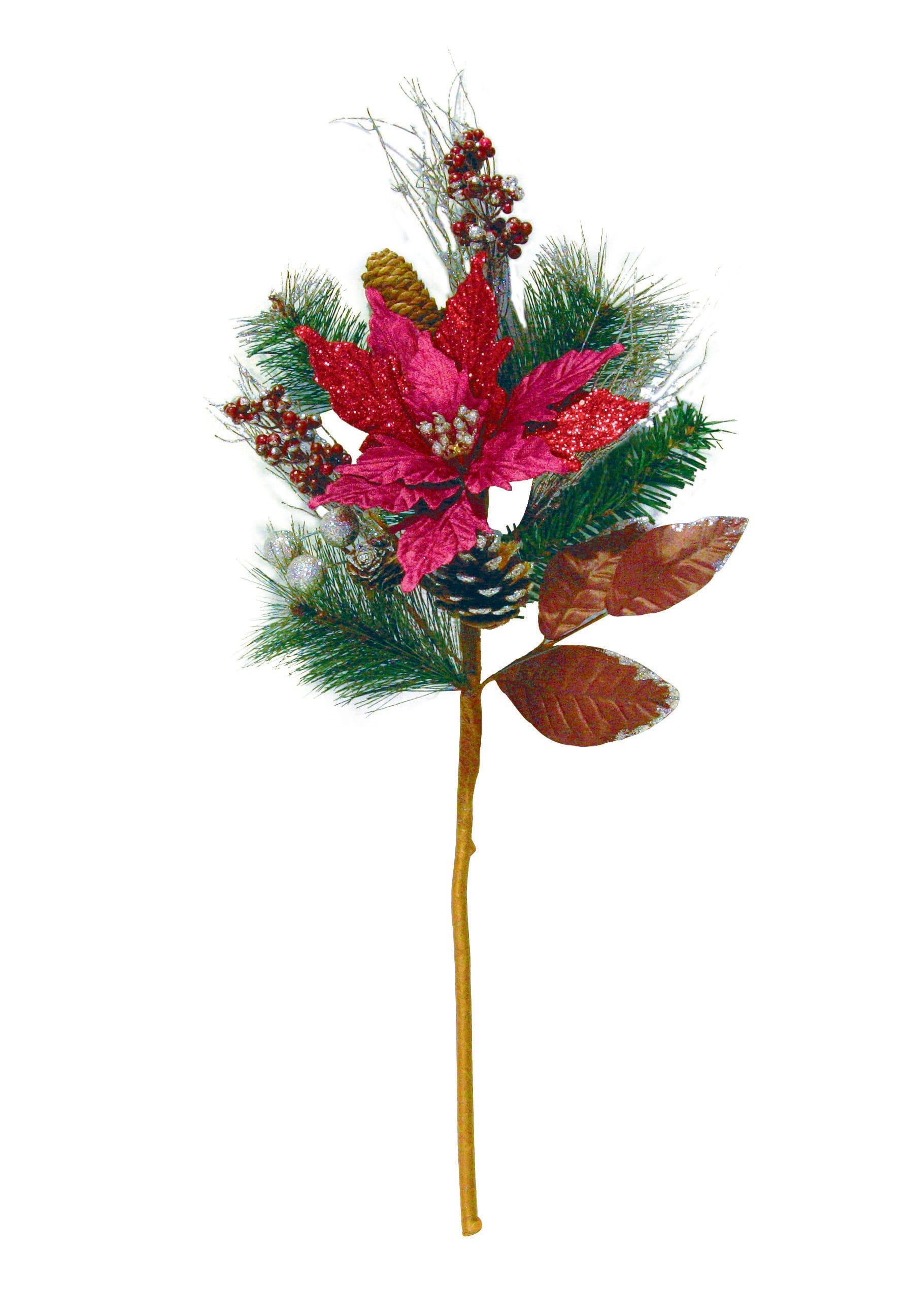 GIOCOPLAST NATALE - RAMO CM.68 DEC. STELLA NATALE BORGOGNA