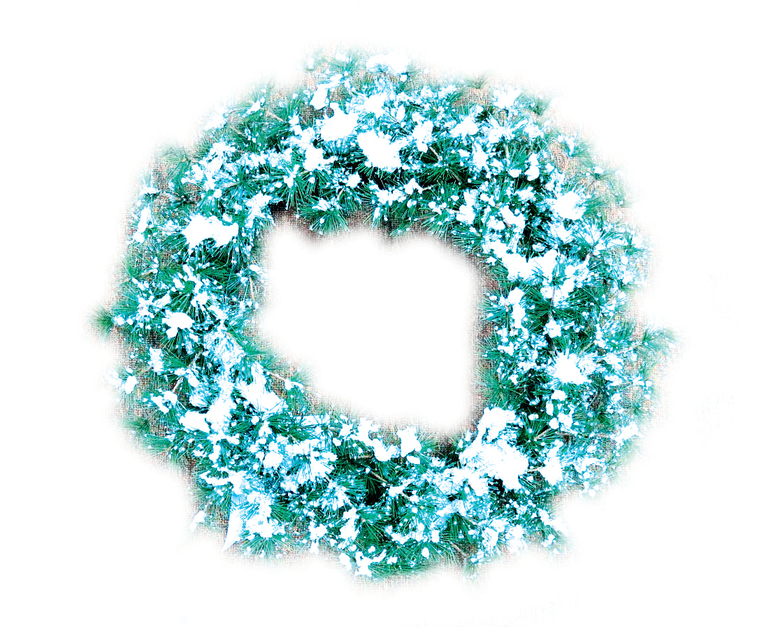 GIOCOPLAST NATALE - FUORIPORTA CIRCOLARE CON NEVE E GLITTERD 60 CM