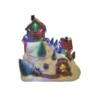 GIOCOPLAST NATALE - VILLAGGIO LED CON SCIATORI IN MOVIMENTO, CM 22,5X17,5X20