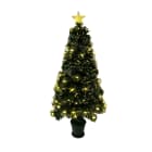 GIOCOPLAST NATALE - ALBERO 90 CM CON FIBRE OTTICHE E STELLE LED BIANCO CALDO