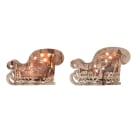 GIOCOPLAST NATALE - SLITTA ''WOOD & CHARM'' CON LUCI LED A BATTERIE 30X43X7CM, 2 SOGG. ASS.