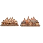 GIOCOPLAST NATALE - VILLAGGIO ''WOOD & CHARM'' CON 3 CASETTE, LUCI LED A BATTERIE, 24X48X13CM, 2 SOGG. ASS.