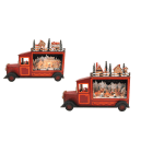 GIOCOPLAST NATALE - FURGONCINO CON PAESAGGIO ''WOOD & CHARM'', CON LUCI LED A BATTERIE 31X45X10CM, 2 SOGG. ASS. 31618076