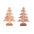GIOCOPLAST NATALE - ALBERO ''WOOD & CHARM'' CON PAESAGGIO CON LUCI LED A BATTERIE 50X33X9CM, 2 SOGG. ASS.
