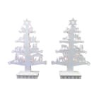 GIOCOPLAST NATALE - ALBERO BIANCO ''WOOD & CHARM'' CON PAESAGGIO CON LUCI LED A BATTERIE 50X33X9CM, 2 SOGG. ASS.