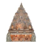 GIOCOPLAST NATALE - VILLAGGIO ''WOOD & CHARM'' A 2 PIANI CON LUCI LED A BATTERIE, 54X40X9CM