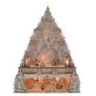 GIOCOPLAST NATALE - VILLAGGIO ''WOOD & CHARM'' A 2 PIANI CON LUCI LED A BATTERIE, 54X40X9CM
