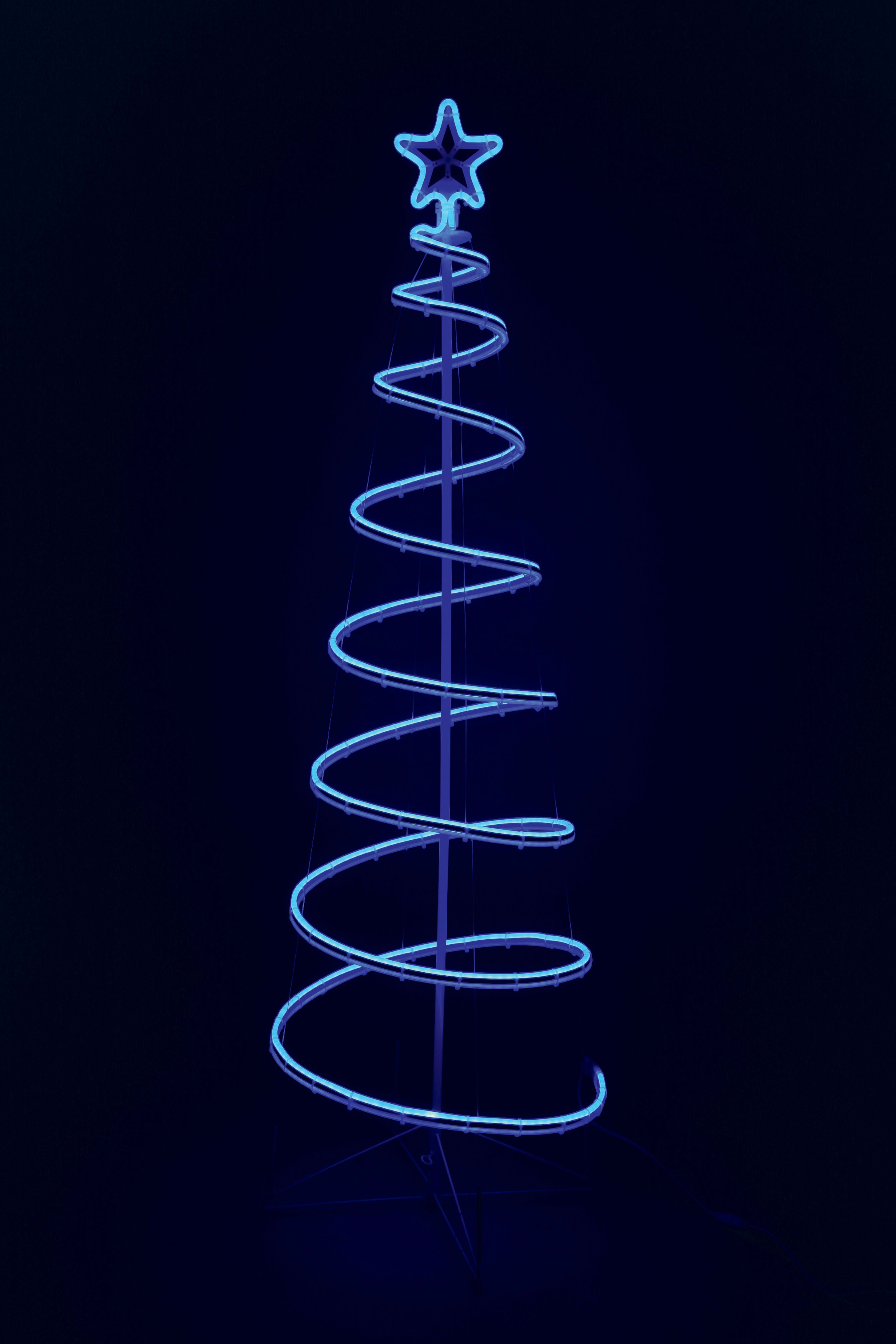 GIOCOPLAST NATALE - ALBERO SPIRALE CM 180 CON NEON FLEX BLU