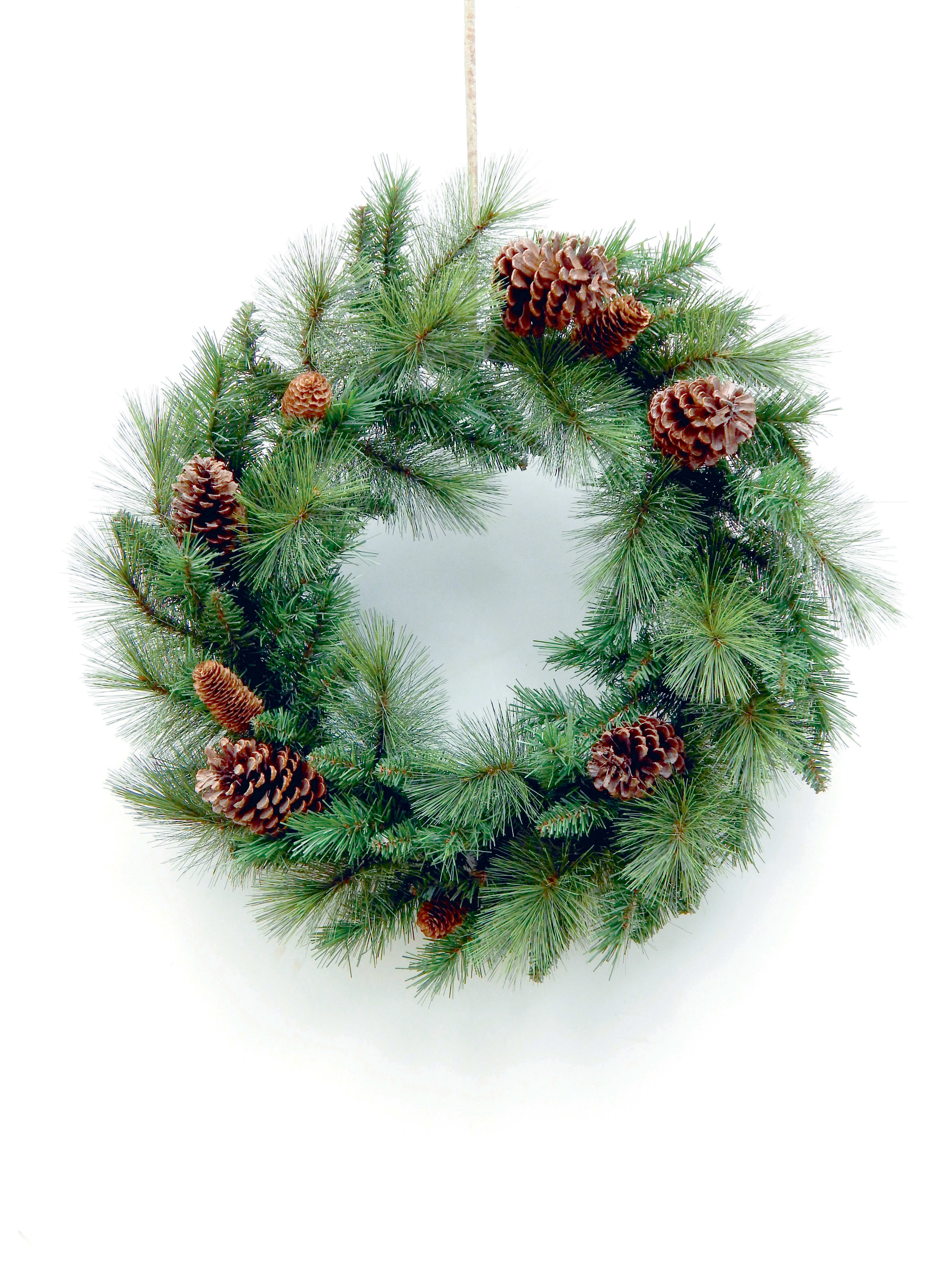 GIOCOPLAST NATALE - CORONA VERDE CON PIGNE CM 60