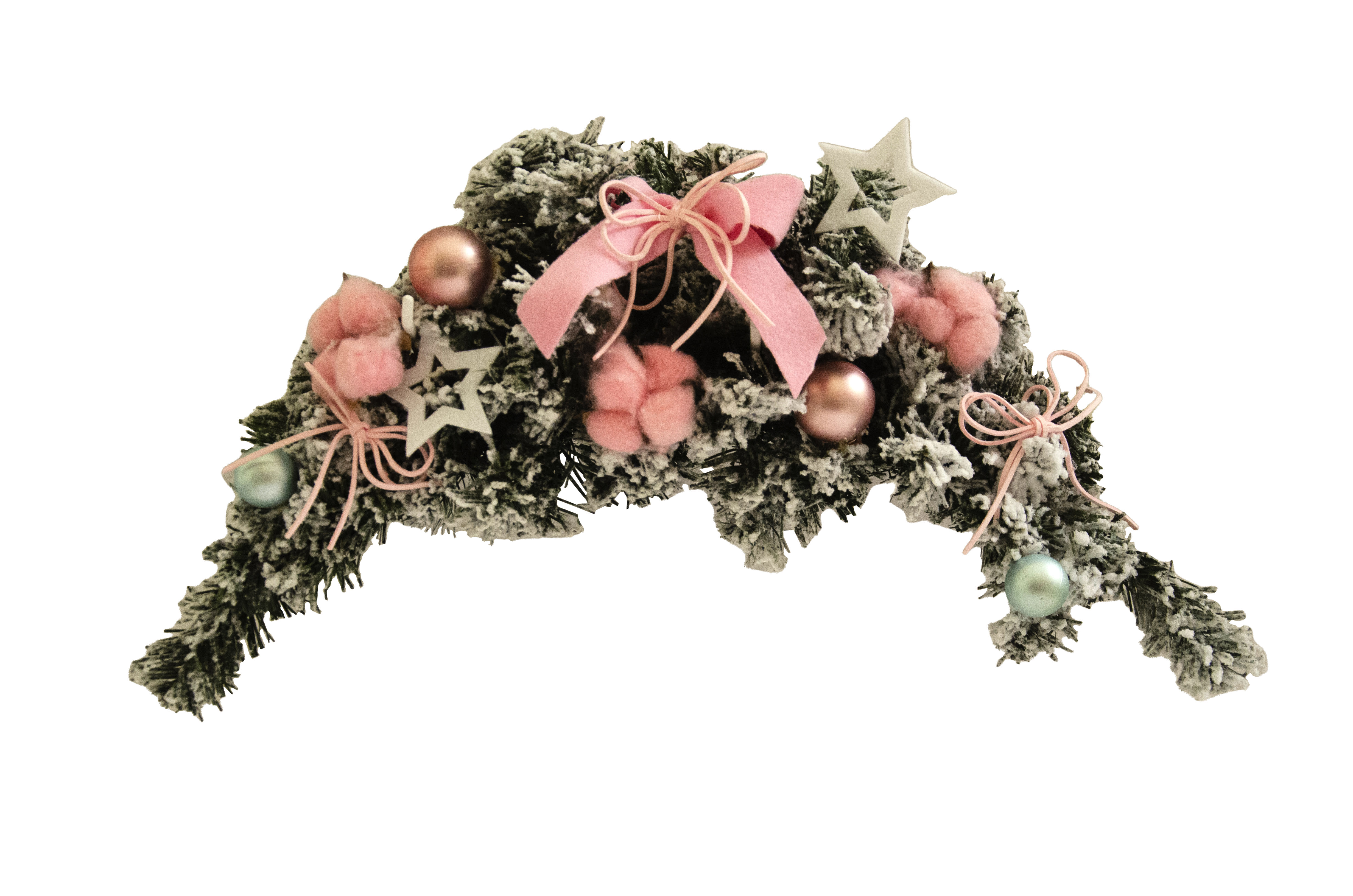 GIOCOPLAST NATALE - CENTROTAVOLA CON DECORI ROSA CM 60