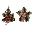 GIOCOPLAST NATALE - ADDOBBO FUORIPORTA CON DECORI ROSA CM 20, MOD. ASS.