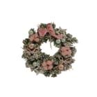 GIOCOPLAST NATALE - CORONA FUORIPORTA CON DECORI ROSA CM 30