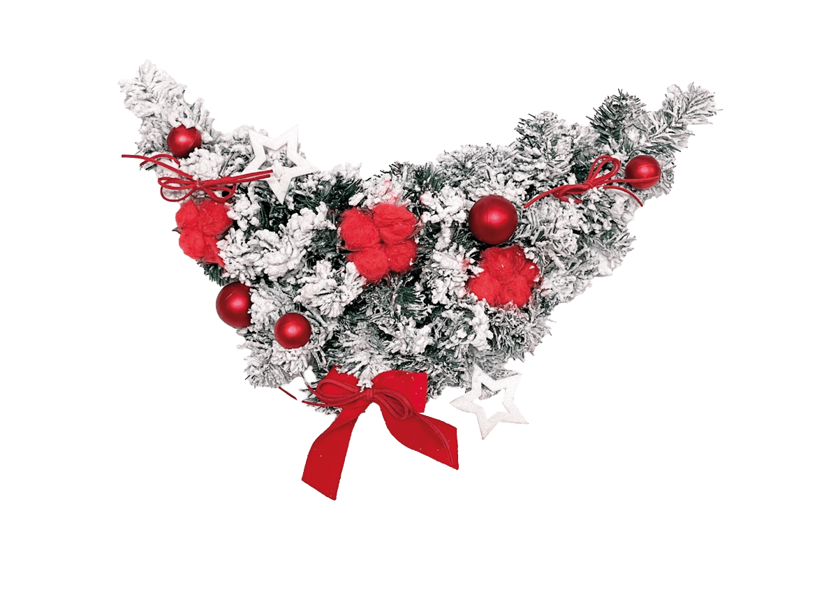 GIOCOPLAST NATALE - CENTROTAVOLA CON DECORI ROSSI CM 60