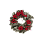 GIOCOPLAST NATALE - CORONA FUORIPORTA CON DECORI ROSSI CM 30