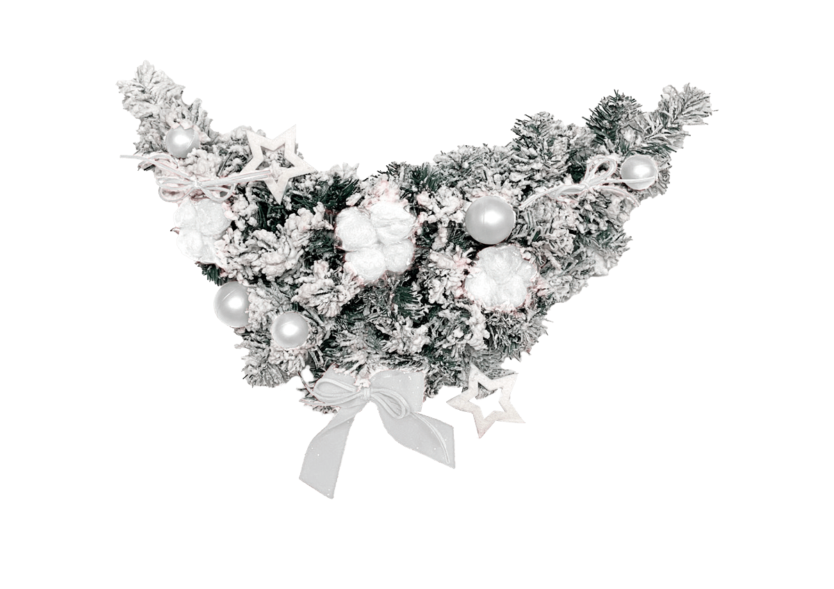 GIOCOPLAST NATALE - CENTROTAVOLA CON DECORI BIANCHI CM 60