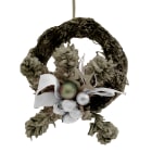 GIOCOPLAST NATALE - CORONA FUORIPORTA CON DECORI BIANCHI CM 30