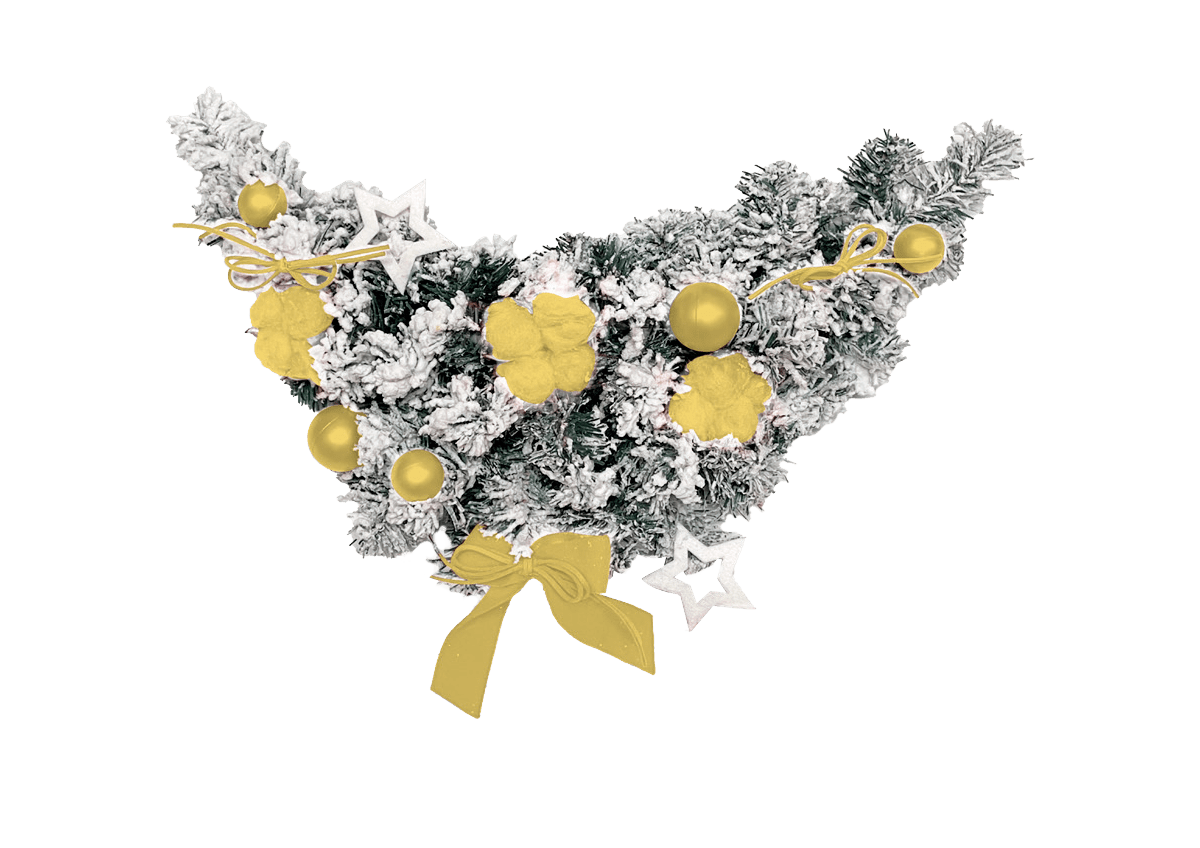 GIOCOPLAST NATALE - CENTROTAVOLA CON DECORI CHAMPAGNE CM 60