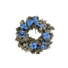 GIOCOPLAST NATALE - CORONA FUORIPORTA CON DECORI ICE BLUE CM 30