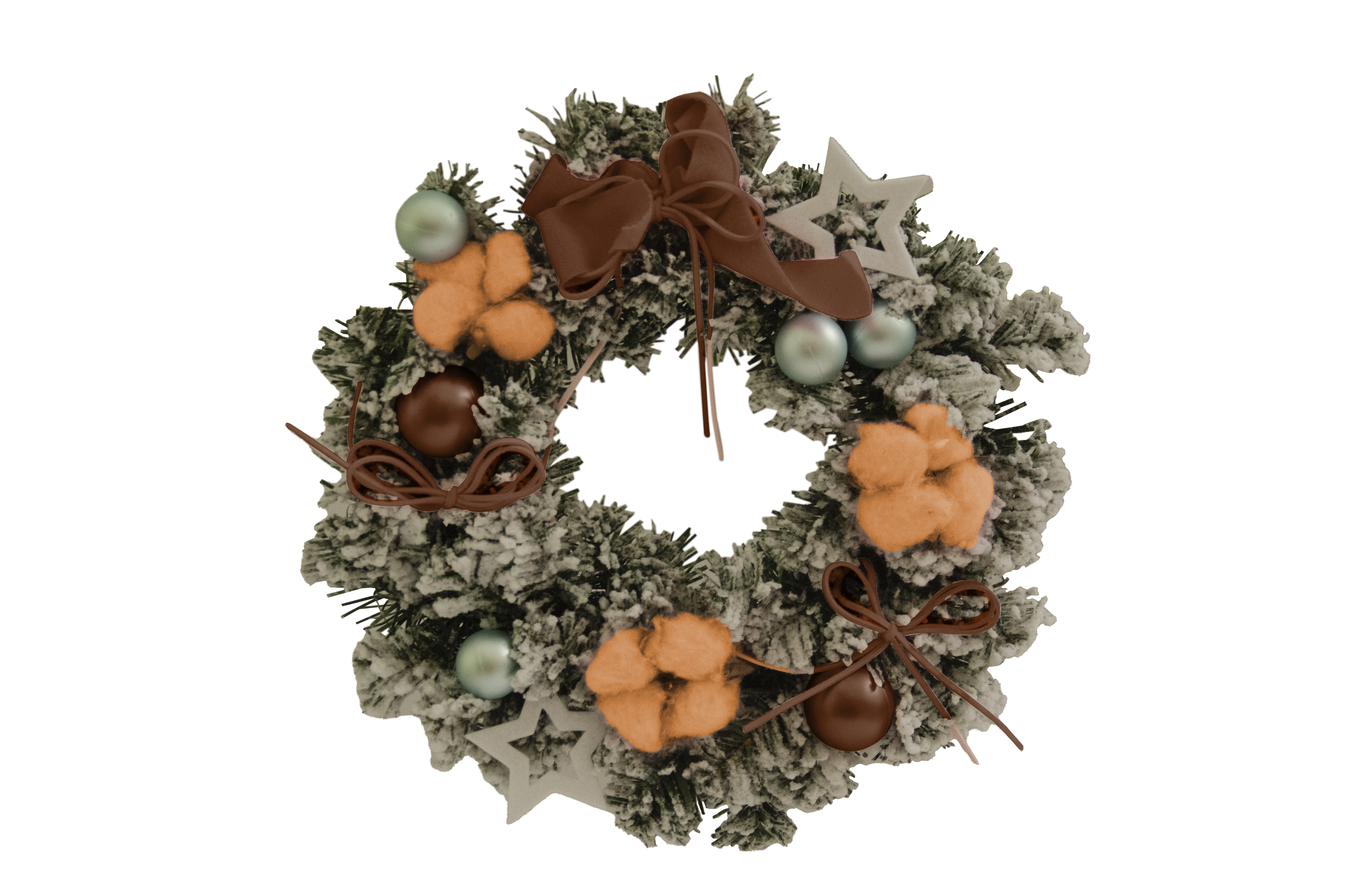 GIOCOPLAST NATALE - CORONA FUORIPORTA CON DECORI COFFEE CM 30