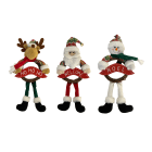 GIOCOPLAST NATALE - FUORIPORTA PUPAZZO CON CORONA, CM 48, 3 SOGG. ASS.