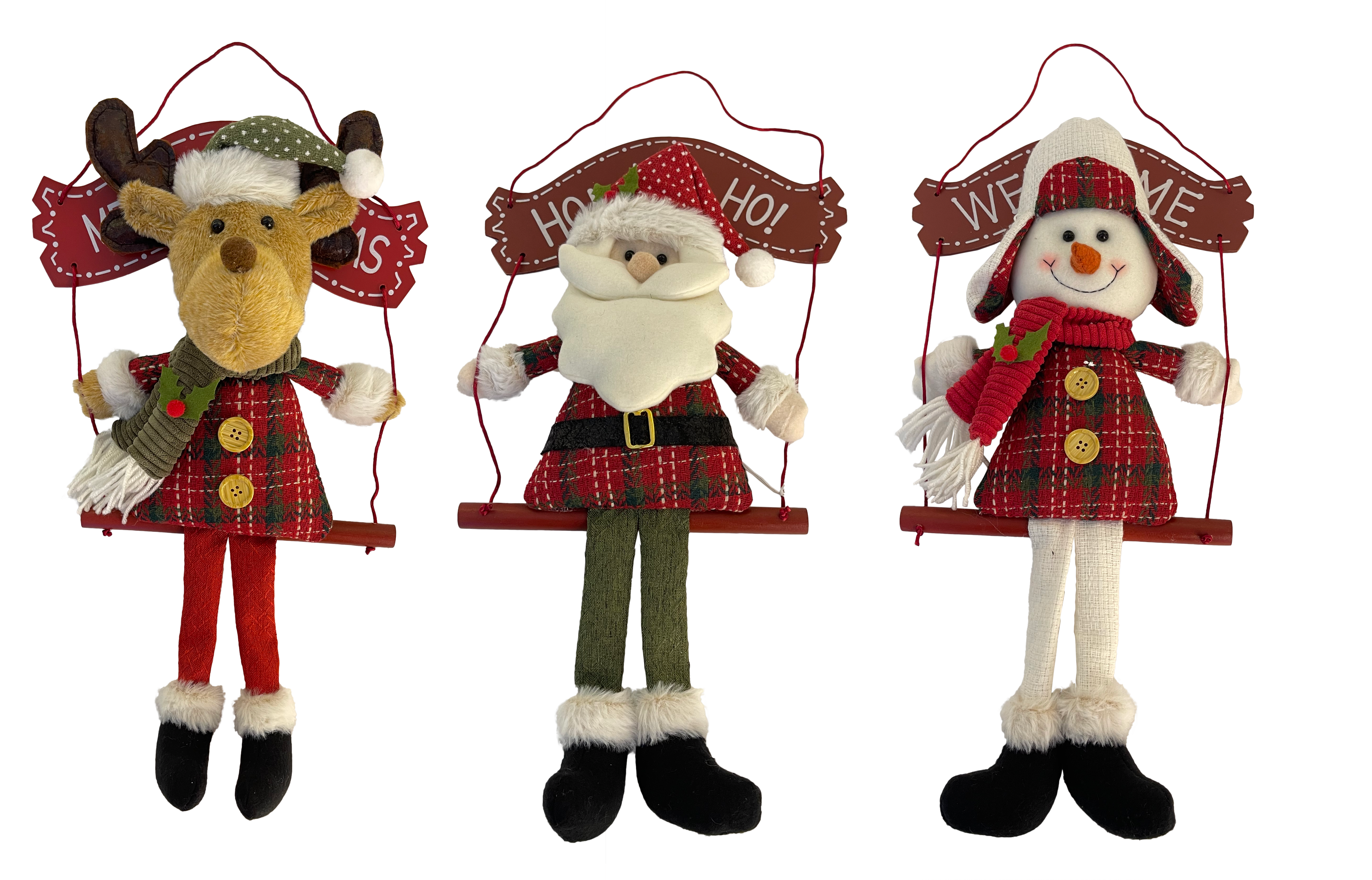 GIOCOPLAST NATALE - FUORIPORTA ALTALENA, CM 50, 3 SOGG. ASS.