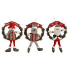 GIOCOPLAST NATALE - FUORIPORTA CIRCOLARE PUPAZZO, CM 50, 3 SOGG. ASS.