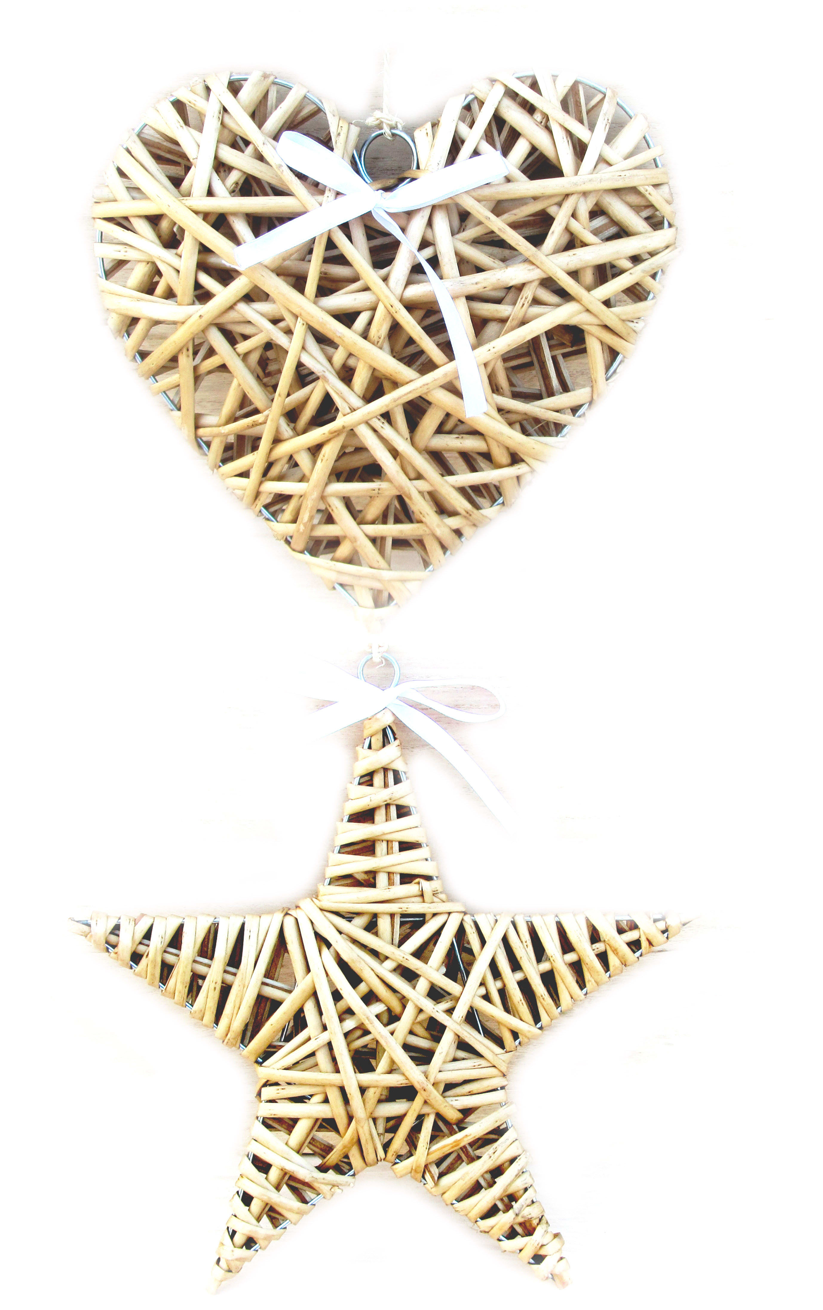 GIOCOPLAST NATALE - PENDENTE RATTAN NATURALE 2 DES ASS 24X6XH25