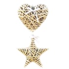 GIOCOPLAST NATALE - PENDENTE RATTAN NATURALE 2 DES ASS 24X6XH25