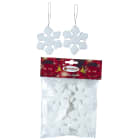 GIOCOPLAST NATALE - 4 FIOCCHI NEVE CM.8 IN POLISTIROLO DA APPENDERE