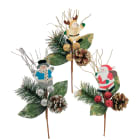 GIOCOPLAST NATALE - PICK CM.25 CON BABBO, PUPAZZO E RENNA