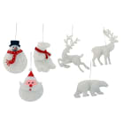 GIOCOPLAST NATALE - ADDOBBI OVATTATI BIANCHI, CM.12-15, 6 SOGG. ASS.