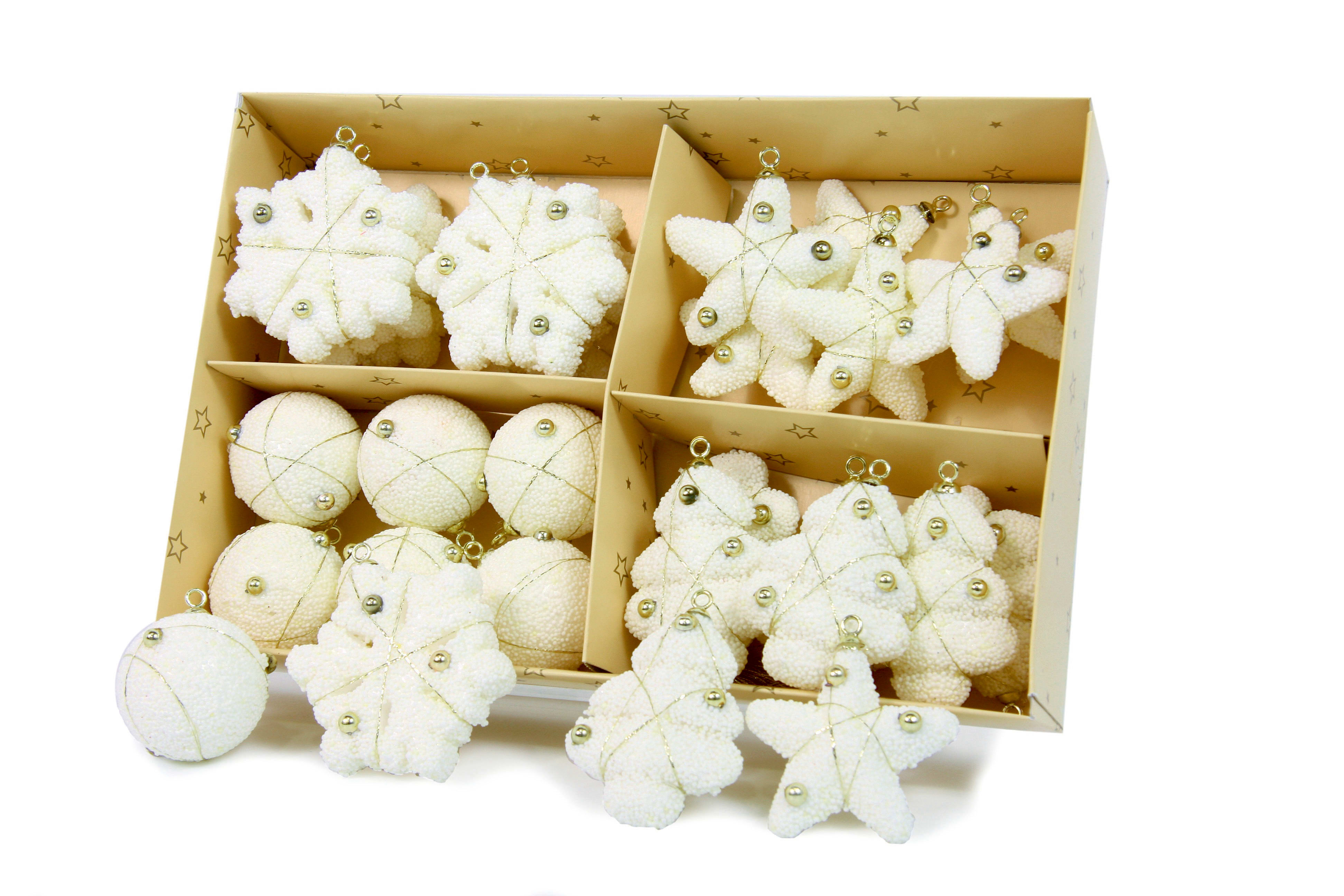 GIOCOPLAST NATALE - KIT 24PZ. CREMA, DEC., 4 SOGG. ASS.