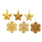 GIOCOPLAST NATALE - PENDENTE ORO CM 10 - ASS FIOCCHI E STELLINE - IN DISPLAY DA 72 PZ