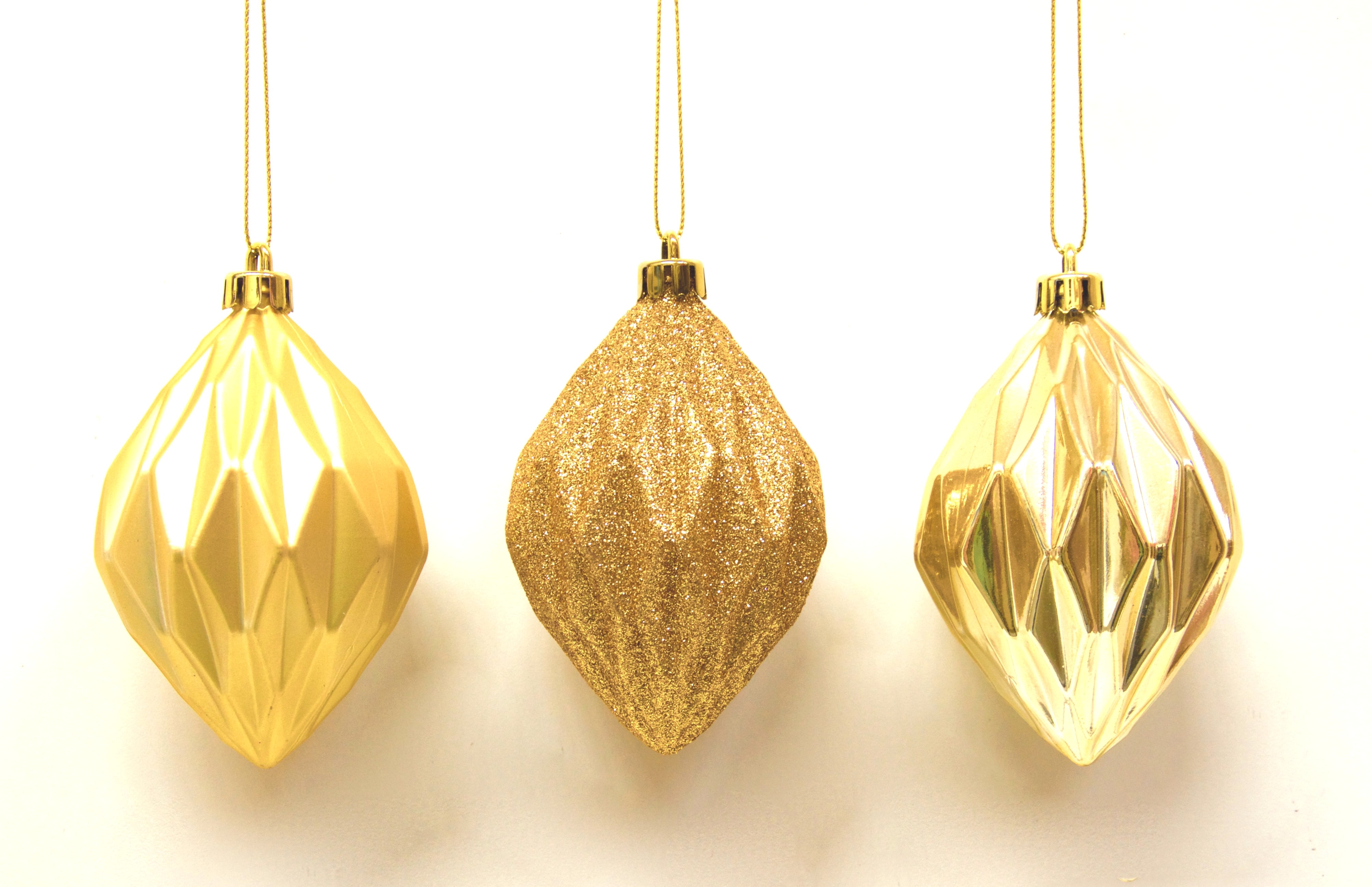 GIOCOPLAST NATALE - PENDENTE DIAMANTE ORO CM 11 - IN DISPLAY DA 15 PZ